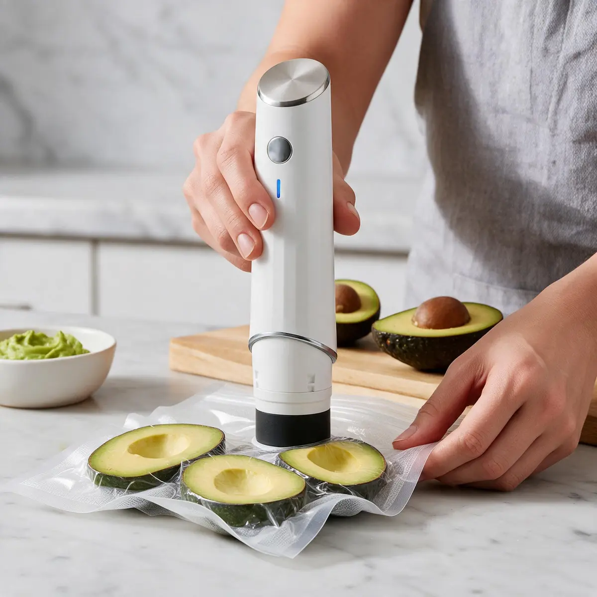Sealing fresh avocado